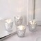 6 pcs 3" Glass Votive Candle Holders Assorted Geometric Designs Party Supplies